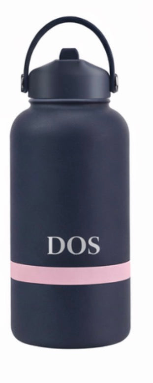 Navy Blue DOS Water Bottle
